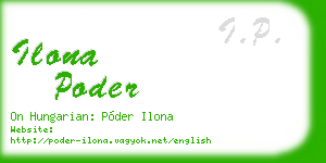ilona poder business card